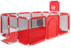 Gyermek járóka focikapuval és kosár palánkkal örökmozgó babáknak mintás játszószőnyeggel - lányos szín (BBJ)