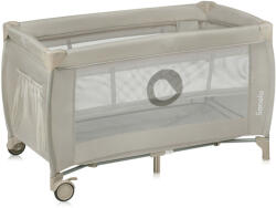 Lionelo Stefi Plus kétszintes utazóágy - Beige Cappuccino - pepita
