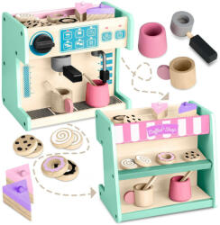 RicoKids - Fa Kávézó és Cukrászda Játék - 2 az 1-ben (TE785100)