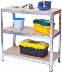 Humberg Fém ipari polcrendszer MDF lapokkal 150x75x30cm - 625kg teherbírás - pepita - 7 990 Ft