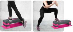 NeoSport Step Pad állítható magassággal, 3 fokozat, 68x28x20cm, 200 kg terhelhetőség - Fekete, Rózsaszín