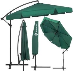 SPRINGOS Umbrela de gradina cu brat lateral banana, cu husa, 300cm, verde (GU0043)