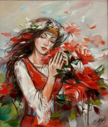 MagicArt Set pictură după numere MagicArt - Mângâiere roz (original de Miglena Kirilova) (GX38416)