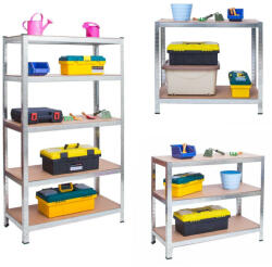 Humberg Fém ipari polcrendszer MDF lapokkal 180x90x40cm - 1325kg teherbírás