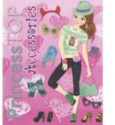 Napraforgó Könyvkiadó Princess TOP - Accessories matricás füzet (9789634456285) - jatekbolt