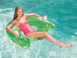 Bestway Úszószék fogantyúkkal és italtartókkal 152 x 99 cm bestway 43118 zöld