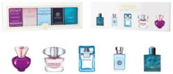 Versace Mini Set: Dylan Purple EDP 5ml + Bright Crystal EDT 5ml + Eau Fraiche EDT 5ml + Pour Homme EDT 5ml + Eros EDT 5ml férfi parfüm