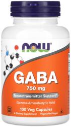 NOW Gaba, 750 mg, 100 capsule vegetale, Now Foods