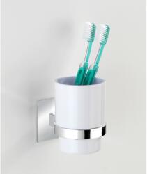 Wenko Turbo-Loc fogmosópohár Quadro műanyag (ABS) króm 7 cm x 10 cm x 9.5 cm (23847100)