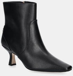 Coach cizme de piele Sculpted C Kitten Heel Leather Bootie 9BYA-OBD0BL_99X (CBP25.BLK)