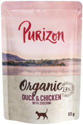 Purizon 12x85g Purizon Organic Kacsa, csirke & cukkini nedves macskatáp