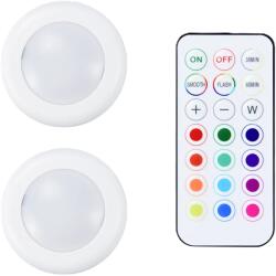 Bambu Lab Lumini RGBW Puck cu 16 culori, controlate prin telecomandă - 2 buc (B-KC007)