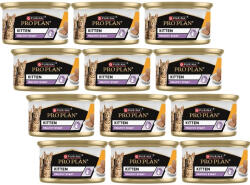 PRO PLAN PRO PLAN Kitten Mousse csirkével Nedves eledel kiscicáknak 12x85g