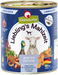 GranataPet 6x800g GranataPet Liebling´s Mahlzeit téli menü bárány & kacsa nedves kutyatáp