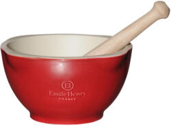 Emile Henry Mortier met stamper, bordó vörös, Emile Henry (EH340255)