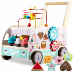 RicoKids fából készült Interaktív járássegítő - Fagylaltos kocsi (TE787300)