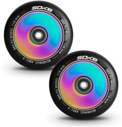 Soke Kerekek robogóhoz 110 mm-es teljes szivárványos 2db (1668)