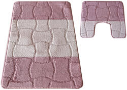 Dywanopol 2 Részes Fürdőszoba Szett Montana Sariyer XL Dusty Rózsaszín 60x100 cm és 50x60 cm Szőnyeg