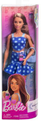 Mattel Fashionista barátok divatbaba - Diabéteszes baba kék pöttyös ruhában (242) (FBR37_HYT97)