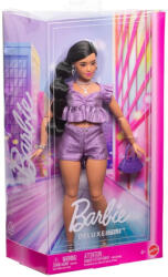 Mattel Deluxe Style divatbaba lila csillogós rövidnadrágos szettben (S8) (JFP43)
