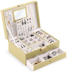 Massido Ékszeres doboz tükörrel - Bézs, Arany (TE670901)