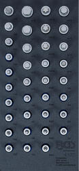 BGS technic Tálcás BGS Bit 1/2" Imbusz+Torx+XZN+Ribe készlet 36 db-os 1/3 EVA tálcás (9-4120)