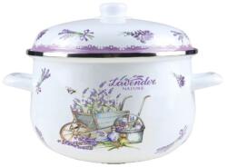 Grunberg Cratita Emailata cu Capac, 24 cm, 4.90 l, Alb / Mov, Grunberg, Model GR2400B (GR2400B)