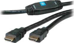 Roline HDMI Csatlakozókábel HDMI-A dugó, HDMI-A dugó 30.00 m Fekete 14.01. 3465 4K UHD, Árnyékolt, aktív, jelerősítéssel HDMI kábel (14.01. 3465) (14.01.3465)