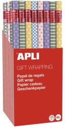 APLI Díszcsomagoló APLI Nordik Fun Pasztell tekercses 70x200 cm 55 tekercs/doboz vegyes mintákkal (A18630) - vectraline