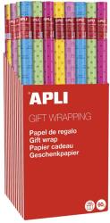 APLI Díszcsomagoló APLI Party tekercses 70x200 cm 55 tekercs/doboz vegyes mintákkal (A18911) - vectraline