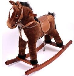 Retoys Plüss hintaló mozgó szájjal és farokkal - barna színű 65 cm, 29010