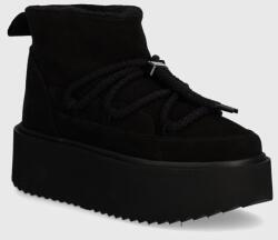 Inuikii cizme de zapada din piele intoarsa Classic Low Platform 9BYH-OBD2B7_99X (1001.006.0012.000.Black)