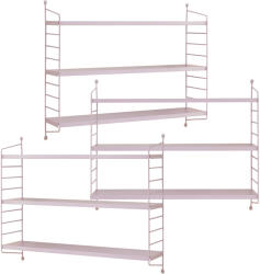 PremiumXL Fali Polc Strängnäs Állítható Polcokkal 3-es Szett Lila