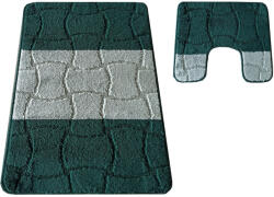 Dywanopol 2 Részes Fürdőszoba Szett Montana Sariyer XL Hunter Zöld 60x100 cm és 50x60 cm Szőnyeg