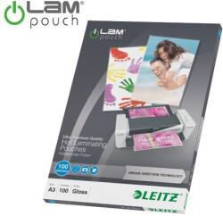 Leitz Meleglamináló fólia, 100 mikron, A3, fényes, UDT technológiával (E74870000) (E74870000) (E74870000)