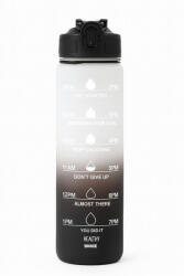WARAGOD Motivációs vizespalack Hydrate 1000ml, fekete/fehér