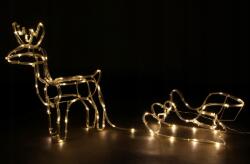 Sumker Karácsonyi 264 Led-es Szánkós Szarvas 90cm Melegfehér