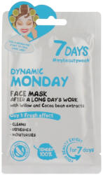7Days Dinamikus Hétfő arcmaszk fűzfával és kakaóbabbal - 28 g