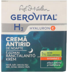 Gerovital H3 Hyaluron ránctalanító éjszakai arckrém, C-vitaminnal - 50 ml