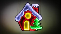 TRACON Tracon CHRMMH LED karácsonyi tükördísz , házikó, USB (X25014) USB, 1, 5m, 327LED, 4, 5W, RGB (CHRMMH)