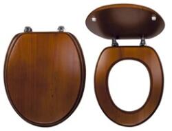 FERRO WC ülőke, MDF sötét tölgy, fém zsanérokkal, fahatású (FE-WC/DUB2)