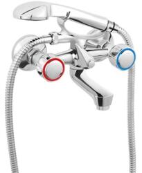 FERRO Standard kétgombos kád csaptelep zuhanyszettel, króm (FE-BST11)