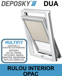 DEPOSKY AC Rulou interior opac DEPOSKY DUA compatibil cu Dakea, Velux, Fakro, Optilight, Baudeman (DS-DUA)