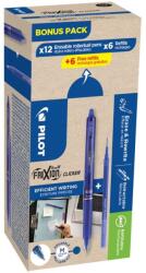 Pilot Rollertoll 0, 7mm, törölhető Pilot Frixion Clicker GreenPack, 12 toll + 12betét, írásszín kék (BLRT-GREENPACK-L) - tonerpiac