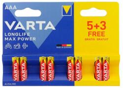 VARTA Varta Longlife Max Power LR03/AAA elem 5+3 - 8db