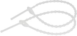 Commel Kábelkötegelő, oldható, fehér, 180mm, 100db/csomag (365-152) (COMMEL-365-152)