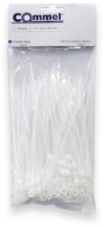 Commel Kábelkötegelő, rögzíthető fejjel, 3, 6 x 145 mm fehér, 100db/cs (365-143) (COMMEL-365-143)
