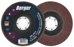 Berger lamellás csiszolótányér F29 kúpos 125x22, 2 P80A (010602-0079) - szerszamplusz