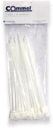Commel Kábelkötegelő, kettős hurokkal 4, 8 x 200 mm fehér, 50 db/cs (365-051) (COMMEL-365-051)