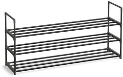 SONGMICS 3-Szintes Fém Cipőtároló Állvány Fekete